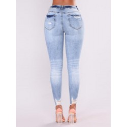 Hole Pocket Skinny Women's Jeans