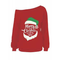 New Christmas Letter Printed Pullover Hoodie