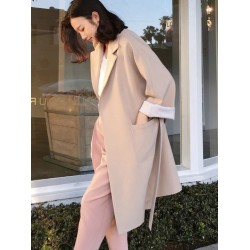 Open Front Casaul Side Split Overcoat