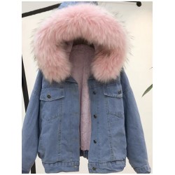 Women's Color Block Long Sleeve Zipper coat